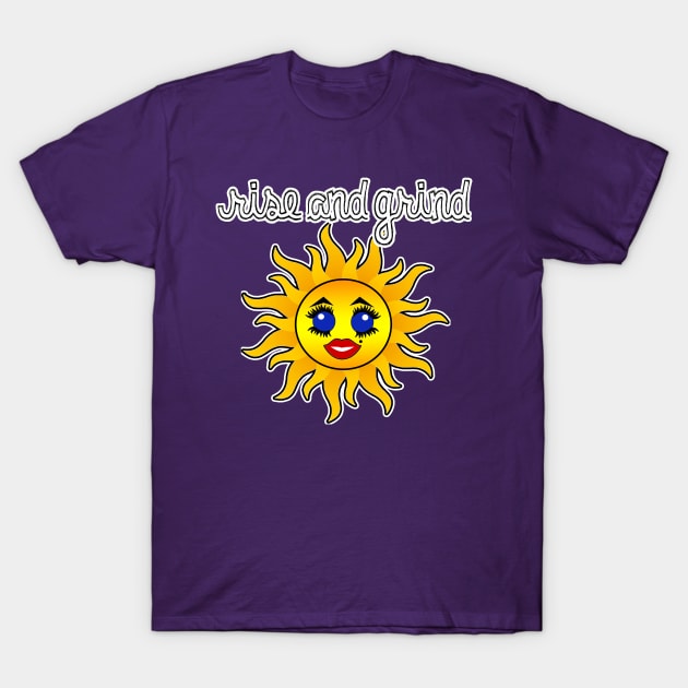 Rise and Grind Kawaii Sun T-Shirt by artbyomega